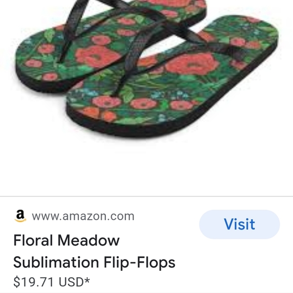 🎀 3 for 15.00 Floral Meadow Flip Flops - Picture 4 of 4